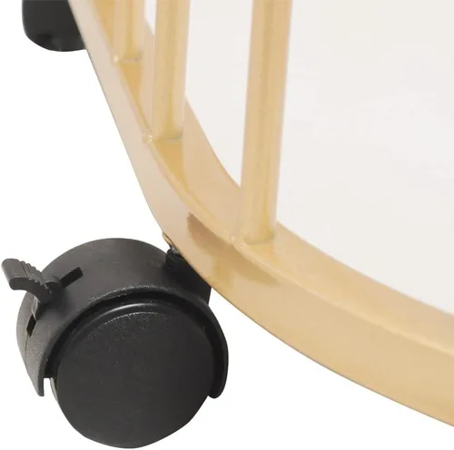 Vista 7 de Perchero de Ropa Dorado con Ruedas Perchero Rodante con Cesta de Almacenamiento Perchero de Abrigos de Metal Móvil Soporte Perchero Moderno