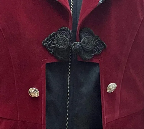 Vista 4 de Apocrypha Chamarra de cola steampunk medieval para hombre, estilo gótico victoriano, abrigo