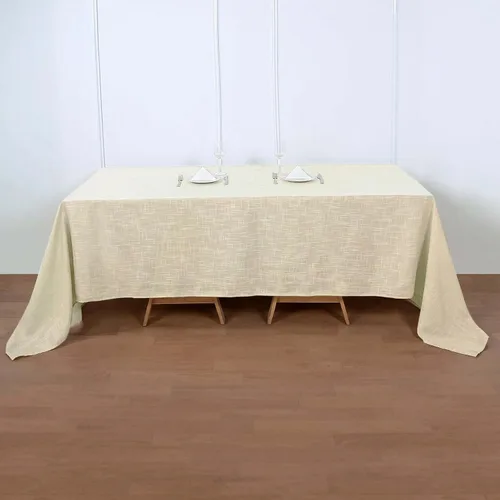 Vista 47 de Efavormart Mantel Redondo de Arpillera Sintética de Yute Natural de 90 Pulgadas - Cubierta de Mesa Rústica Boho Chic Estilo Granja para Navidad