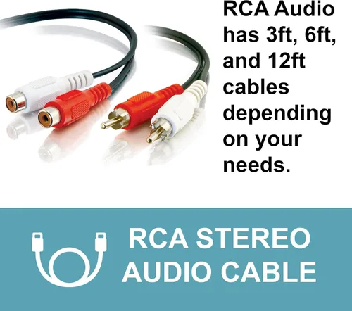Vista 2 de Cables To Go - Cable de audio estéreo RCA de 3 pies