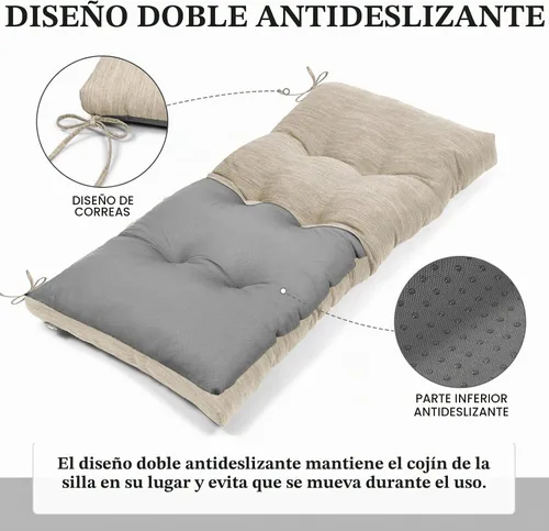 Vista 4 de baibu Almohadilla de banco clásica de 36 pulgadas de color sólido con lazos, almohada de banco rectangular súper suave para interiores y exteriores