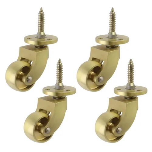 Vista 10 de Semetall Ruedas de montaje lateral de 2 pulgadas, ruedas silenciosas de goma en forma de L de 600 libras, ruedas giratorias de 360 grados