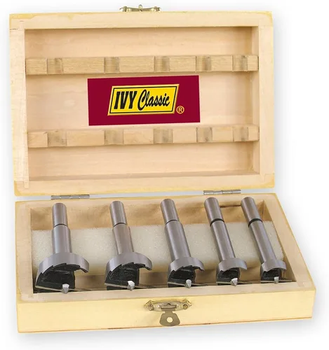 Vista 8 de IVY Classic 46120 Broca Forstner de 1-1/4 x 3-1/2", acero de alto carbono, vástago de 3/8", 1/tarjeta