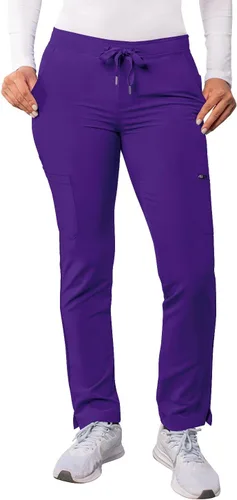 Vista 9 de Adar Addition Scrubs para mujer - Pantalones ajustados de yoga con cordón, para mujer Negro