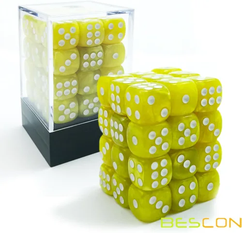 Vista 13 de Bescon 0.472 in 6 lados dados 36 en cubo, 0.472 in seis caras Die (36) bloque de dados, efecto Géminis en todos los colores surtidos de flores