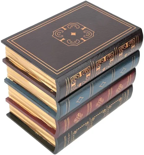 Vista 5 de Caja fuerte para libros, libro falso decorativo de estilo europeo, libros falsos decorativos ahuecados, caja con compartimento para almacenamiento