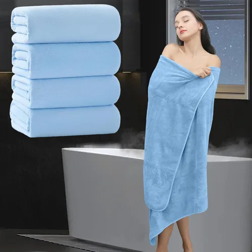 Vista 16 de Toalla de baño extra grande de 4 piezas (35 x 70 pulgadas), toalla de baño ultra suave de gran tamaño, juego de toallas de baño para baño, hotel
