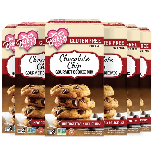 Vista 11 de XO Baking Co. Mezcla de galletas gourmet con chispas de chocolate sin gluten; sin OGM, Kosher; sin arroz; sin lácteos; sin maní; sin conservantes