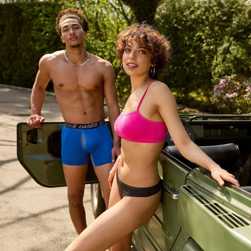 Vista 4 de Hanes Paquete de ropa interior elástica de microfibra para mujer, bragas de bikini o tanga de ajuste flexible cómodo, paquete de 6