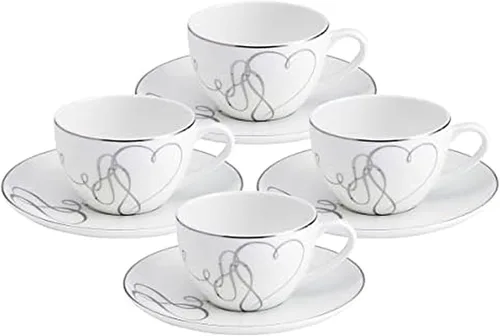 Vista 7 de Mikasa Love Story Platinum Banded - Juego de 4 cuencos multiusos