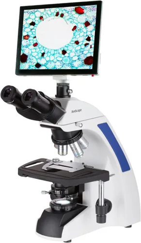 Vista 4 de Microscopio trinocular Koehler LED 40X-2500X con el sistema de imágenes de la pantalla táctil