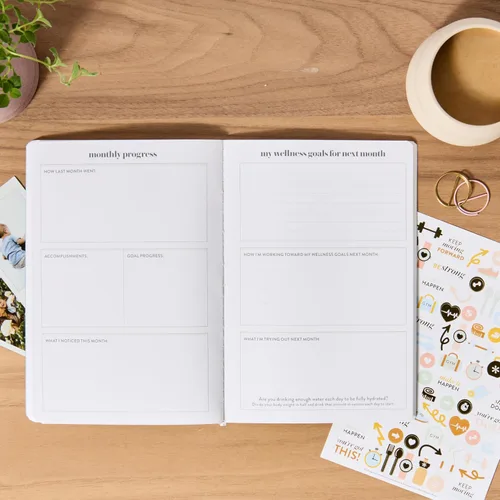 Vista 4 de Agenda de Bienestar Petite Planificador - Florales Llamativos