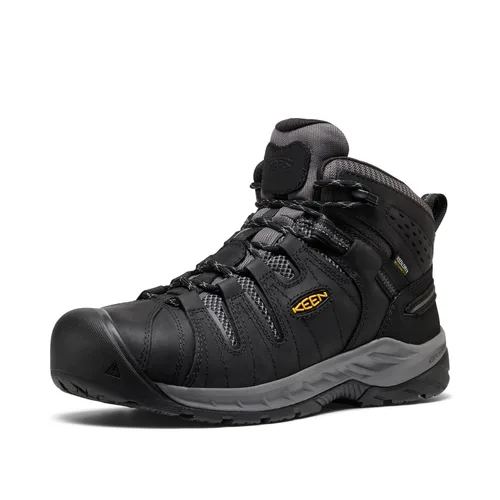 Vista 8 de KEEN Utility Men's Flint 2 VersaTREAD Non Slip Mid Height Steel Toe Waterproof Work Boots, Cascade Brown, 10 D Marrón (Cascade Brown)