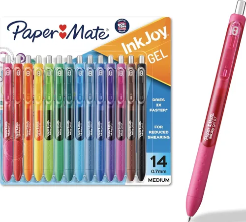 Vista 7 de Paper Mate InkJoy - Bolígrafos de gel, punta media, colores surtidos, 10