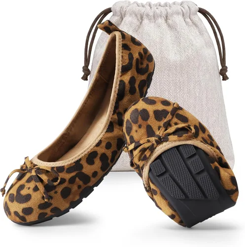 Vista 13 de DREAM PAIRS Bailarinas plegables con lazo para mujer Blanco