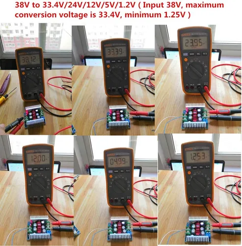 Vista 7 de Módulo convertidor de corriente constante CC CV Buck DC 6-40V a 1.2-36V 20A 300W Regulador de voltaje ajustable reductor módulo de fuente