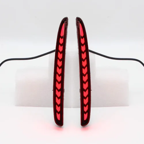 Vista 7 de Dreamseek Reflector LED para parachoques trasero Honda Civic Hatchback Tipo R 2017 2018 2019 2020 2021 Luz trasera de freno de conducción