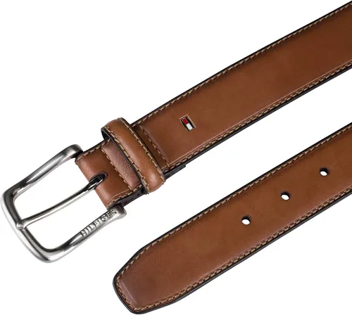 Vista 4 de Tommy Hilfiger Cinturón de mezclilla casual para hombre con hebilla de arnés clásica