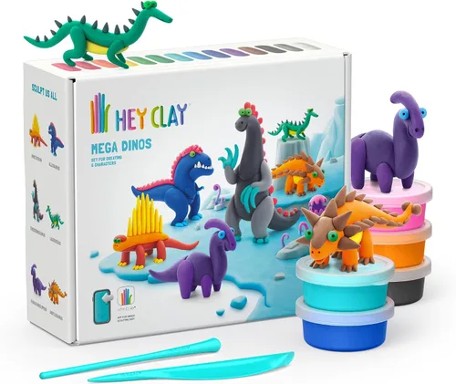 Vista 15 de HEY CLAY Fat Brain Toys Australian Animals Modeling Air Dry Clay for Kids 4-8 Craft Kits Multicolor