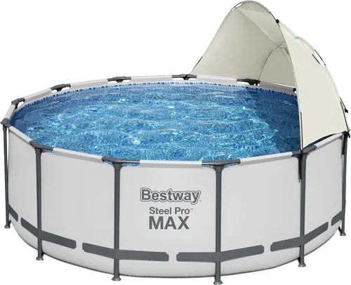Vista 8 de Bestway Parasol para piscina Compatible con piscinas redondas sobre el suelo de entre 10 y 18 pies de diámetro