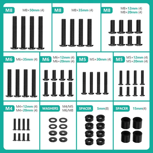 Vista 2 de Kit de herramientas universal para montaje de TV WALI incluye M4 M5 M6 M8, compatible con la mayoría de soportes de TV/monitor de hasta 80 pulgadas