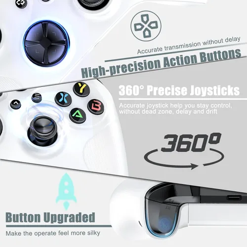 Vista 3 de NONBLIEP 32Ft Wireless Xbox Controller for Xbox One, Xbox One XS, Xbox Series XS, AndroidiOSPC Game Controller Gamepad Remote Control, with Dual