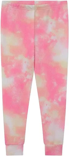 Vista 3 de BTween Pijama de 4 piezas para niñas, pijama de manga larga teñida con lazo para niñas