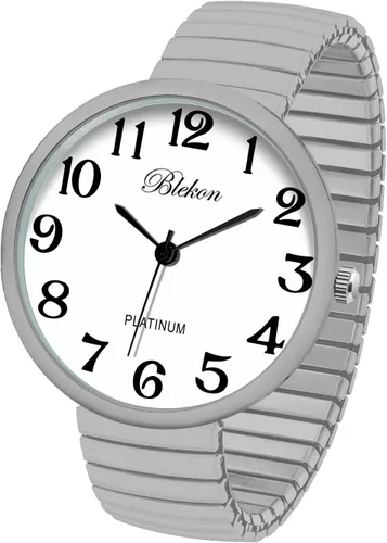 Vista 8 de Collections Nuevo Reloj de Moda con Correa Elástica de Tamaño Super Grande, Movimiento Japonés PC21J Aguamarina