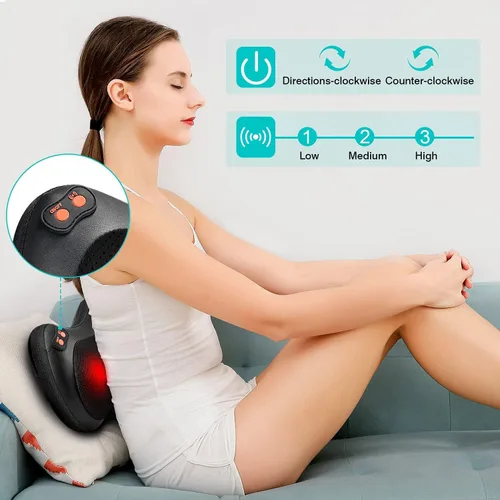 Vista 2 de Shiatsu Back Massager with Heat for Neck and Back Pain Relief