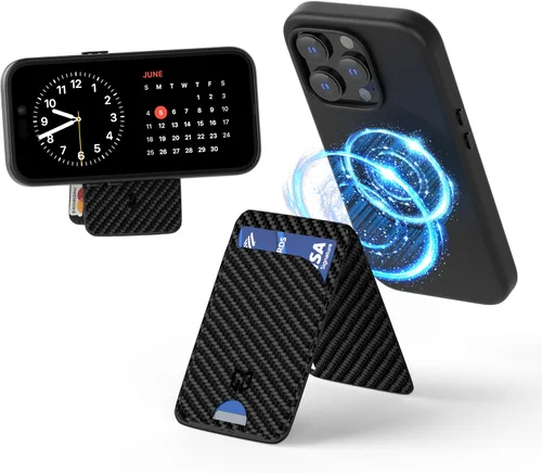 Vista 7 de MURADIN Cartera magnética para iPhone 16/15, para iPhone cartera para iPhone para tarjeteros Mag Safe para iPhone 14/13/12/16 Pro/Plus/Max/15 Pro/14