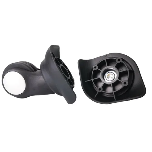 Vista 12 de Zoofen Ruedas de equipaje de repuesto para maleta, color negro, ruedas de repuesto para maleta con 4 agujeros para tornillos (Z-293)