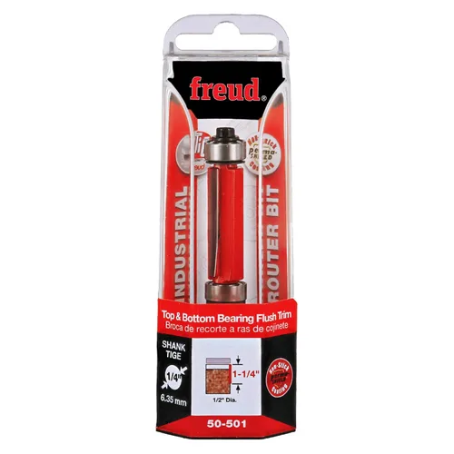 Vista 2 de Freud Broca de enrutador de rodamiento superior e inferior de 1/2 pulgada con carburo de alta densidad Tico para un máximo rendimiento, ideal
