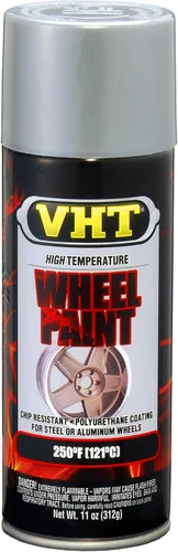Vista 10 de VHT SP183 Pintura para ruedas de alta temperatura, pintura en aerosol negra satinada, lata de aerosol de 11 onzas