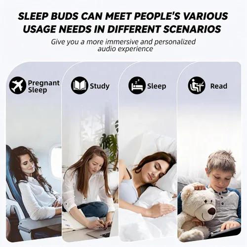 Vista 7 de Mini auriculares invisibles inalámbricos Bluetooth, pequeños auriculares para pequeños canales de oídos, pequeños auriculares discretos para dormir