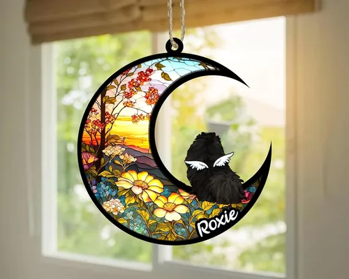 Vista 732 de LOVELYPOD Adorno de Navidad personalizado para perro Basset Hound (marrón) Basset Hound (marrón) adorno para atrapasoles de perro, razas de perros