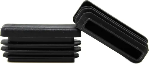 Vista 8 de Tapa rectangular negra de plástico de 1/2 x 1-1/2 pulgadas, tapón de acabado, tapa de extremo de tubo de tubo, universal para silla duradera (2)