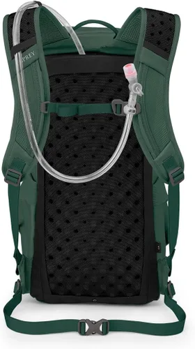 Vista 4 de Osprey Skarab 18L Mochila de senderismo para hombre con depósito hidráulico, verde tundra, talla única, Tundra Verde, Mochila de senderismo Skarab