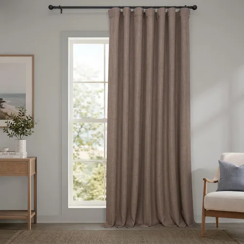 Vista 36 de HPD Half Price Drapes - Cortinas de lino sintético para sala de estar (2 paneles) - 100 pulgadas de ancho x 84 pulgadas de largo - Cortinas
