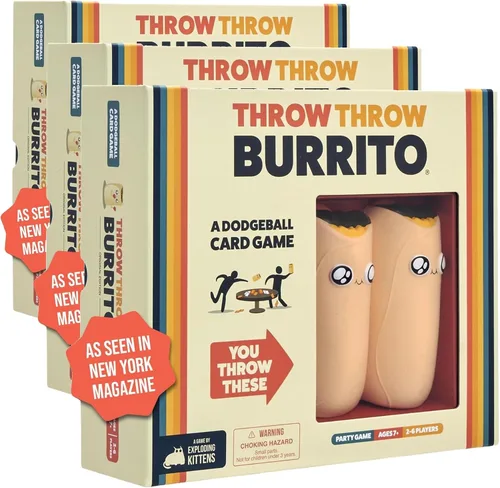 Vista 10 de Juego de cartas Exploding Kittens Throw Throw Burrito 2-6 jugadores - Edades 7+ - 15 minutos para jugar - Juego de cartas de Dodgeball - Juego