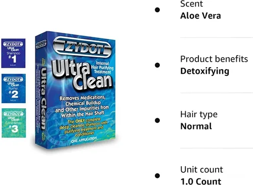 Vista 3 de Zydot Ultra Clean Kit de champú desintoxicante para desintoxicación, limpiar y limpiar tu folículo piloso. Limpieza casi instantánea, eliminación