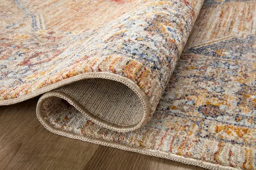 Vista 5 de Loloi II Sorrento Collection SOR-06 Multi/Sunset 7'-10" x 7'-10" - Alfombra decorativa redonda Multi / Atardecer