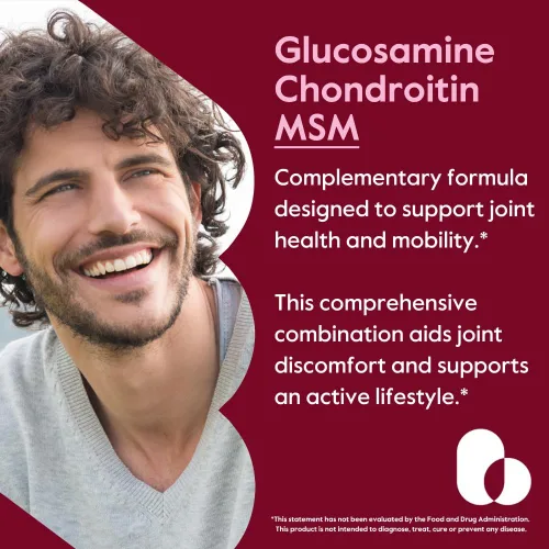 Vista 2 de BESTVITE Glucosamina condroitina MSM 500/400/100 por cápsula (240 cápsulas) con OptiMSM patentado, fórmula de máxima resistencia para apoyo
