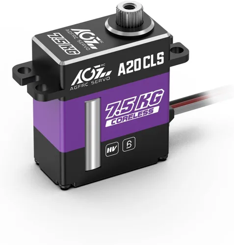 Vista 9 de AGFRC Servo micro de alto par de torsión de 22.5 lbs - Servo servomotor digital CNC delgado sin núcleo de engranaje digital para planeador de avión