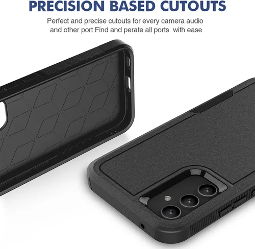 Vista 284 de Jeylly Compatible con Samsung Galaxy A22 5G Funda, Funda Samsung A22 5G con 2pcs protectores de pantalla de vidrio templado
