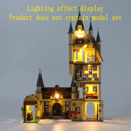 Vista 4 de GEAMENT Kit de luz LED para torre de astronomía de Hogwarts - Compatible con el modelo de bloques de construcción Lego 75969