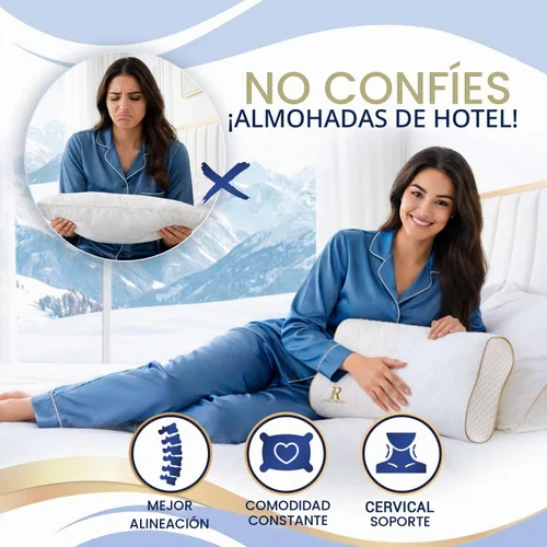 Vista 7 de Almohada de viaje de espuma viscoelástica Royal Therapy, almohada para el cuello de bambú ajustable para dormir de lado (viaje 18 x 12 x 5)