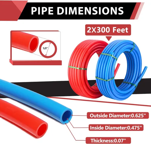 Vista 7 de EFIELD - Tubería Pex-b de 1/2 pulgada, 2 rollos de 300 pies de longitud