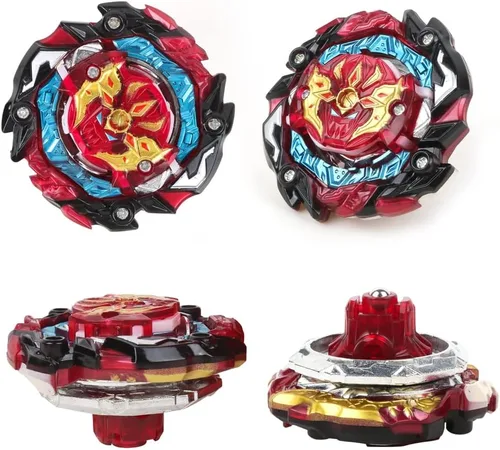 Vista 4 de MUSTYBELT Juego de Trompos para Combate Burst Gyro, Juego de Juguete para Regalo para Niños de 6, 8, 10, 12+ años, Juego de Combate con 12 Trompos