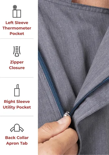 Vista 4 de Chef Works Springfield - Abrigo de chef para hombre
