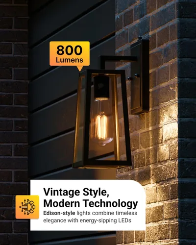 Vista 2 de Sunco - Bombilla de luz para exteriores, ST64 Edison estilo Edison con detección de luz automática, 800 LM, 7 W (equivalente a 60 W), ST19, 3000 K